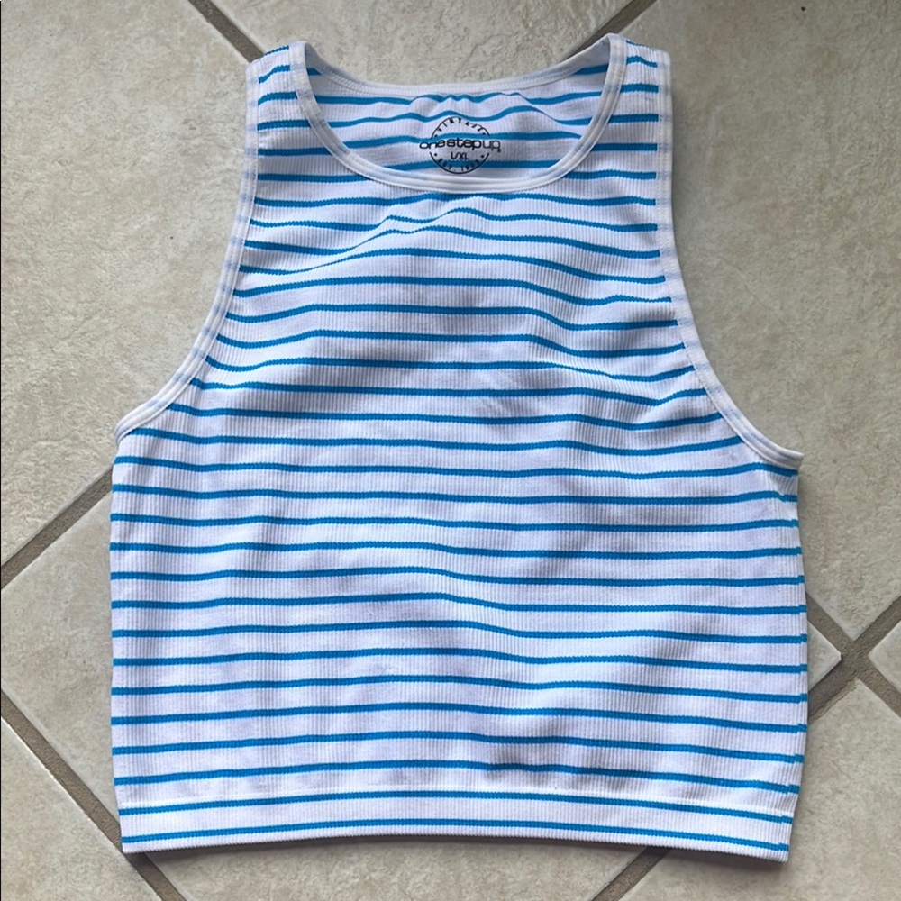 Cropped Striped Tank Top